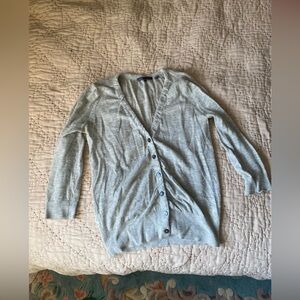 Gray Cashmere Cardigan